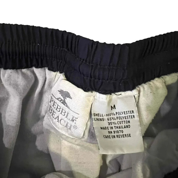 Pebble Beach Men's Navy Blue Cuffed Ankle Windbreaker & Rain Golf Pants -Medium - Picture 2 of 3